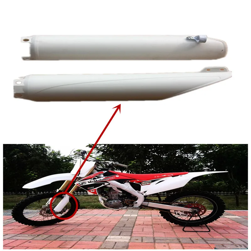 Plastic Front Fork Guard Slider Protector Guards Cover Fork Guide Clips