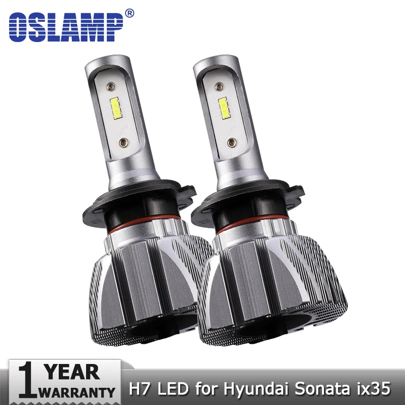 Oslamp H7 Автомобильный светодиодный фары для авто светильник 50 Вт 8000lm 6500 к с чипом CSP