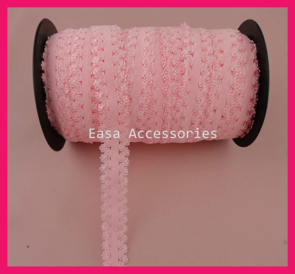 

10yards 3/4" 1.9cm Light Pink Frilly Edges Elastic Webbing for hair accessories Headbands and jewelry finding,Elastic frilly
