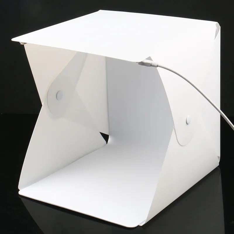

Mini Folding Lightbox Photography Photo Studio Softbox 2 Panel LED photo Light Soft Box 6 color Background Kit Light box
