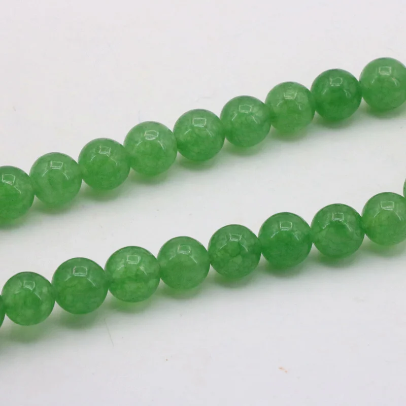 

8mm Green Chalcedony Round Loose Beads DIY Women Jewelry Suitable for Making Bracelets Necklace Wholesale Fashion Style 15 "