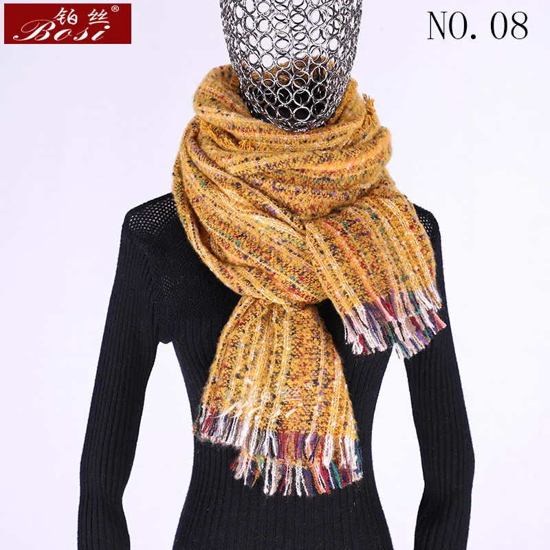 Кашемировый женский зимний шарф-шаль с кисточками, модные роскошные брендовые толстые шали, Большие шали, пашимина, женские шарфы, шарфы
