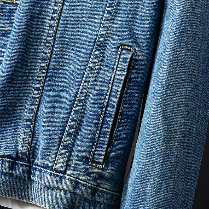 Autumn Men's Denim Hooded Jacket Male Oversize Jeans coat Men Hip hop Streetwear Bomber jacket Detachable hoody Loose Tops