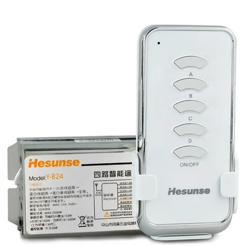 

radio lamp remote control switch No. 220V route 4 intelligent household segmented remote control can penetrate the wall