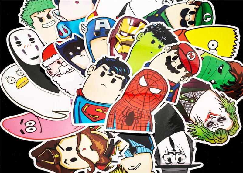 Cute Anime Sticker Funny Cartoon Figure Decal Sticker For Children DIY Luggage Laptop Motorcycle Skateboard Guitar Sticker (5)