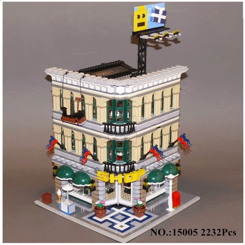 

H&HXY IN STOCK 15005 2232Pcs City Grand Emporium Model Building Kits Blocks Brick DIY Toys Gifts