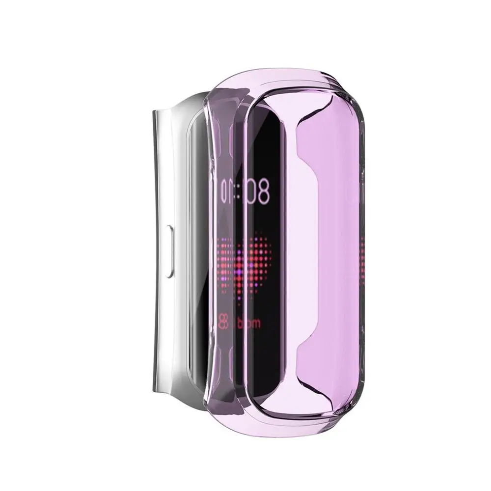 Модный мягкий ультратонкий защитный чехол из ТПУ для samsung Galaxy fit-e SM-R375 Защита от царапин Прочный фиолетовый