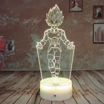 

Dragon Ball Z Super Saiyan Goku 7 Color LED Lamp Remote Table Desk lamp for Kid Night Light Gift Figure Action Toy Home Decor