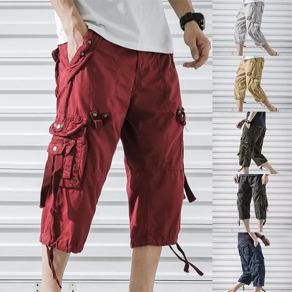 2019 New Summer Men Cargo Shorts Fashion Pocket High Street Baggy Military Outdoor Streetwear Short Pants Plus Size Quality | Мужская