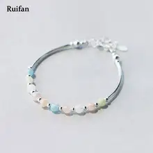 Ruifan, цветной Регулируемый женский свадебный браслет из натурального морганита, серебро 925 пробы, женские браслеты, серебряные 925 ювелирные изделия YBR009