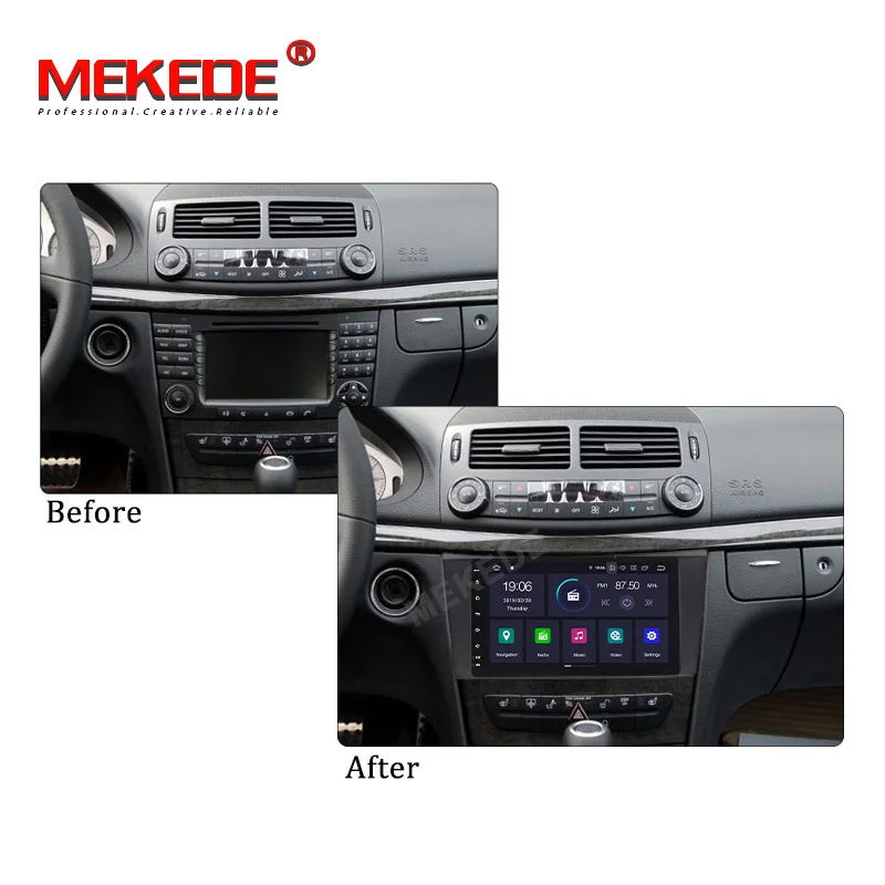 Cheap Mekede DSP IPS Android 9.0 quad core Car DVD Player GPS For Mercedes/Benz/E-Class/W211/E200/E220/E300/E350 with 4G wifi BT 1