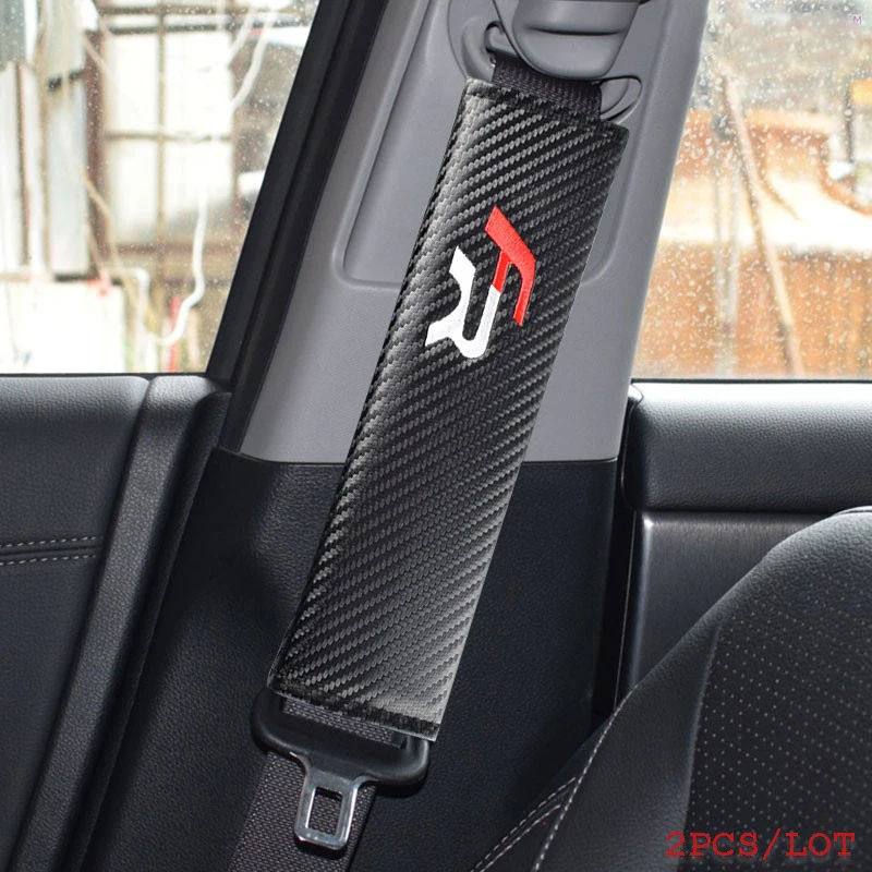 

Car Seat Belt Cover Carbon Fiber Safety Belt Covers for FR Badges Seat Belt Cover Auto Accessories Car-styling 2pcs/lot