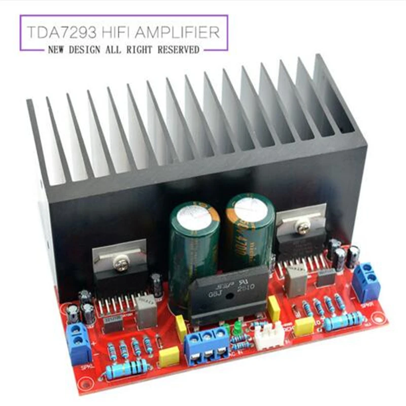 Двойной AC12-32V 2,0 канальный TDA7293 100+ 100 Вт HIFI стерео аудио усилитель доска