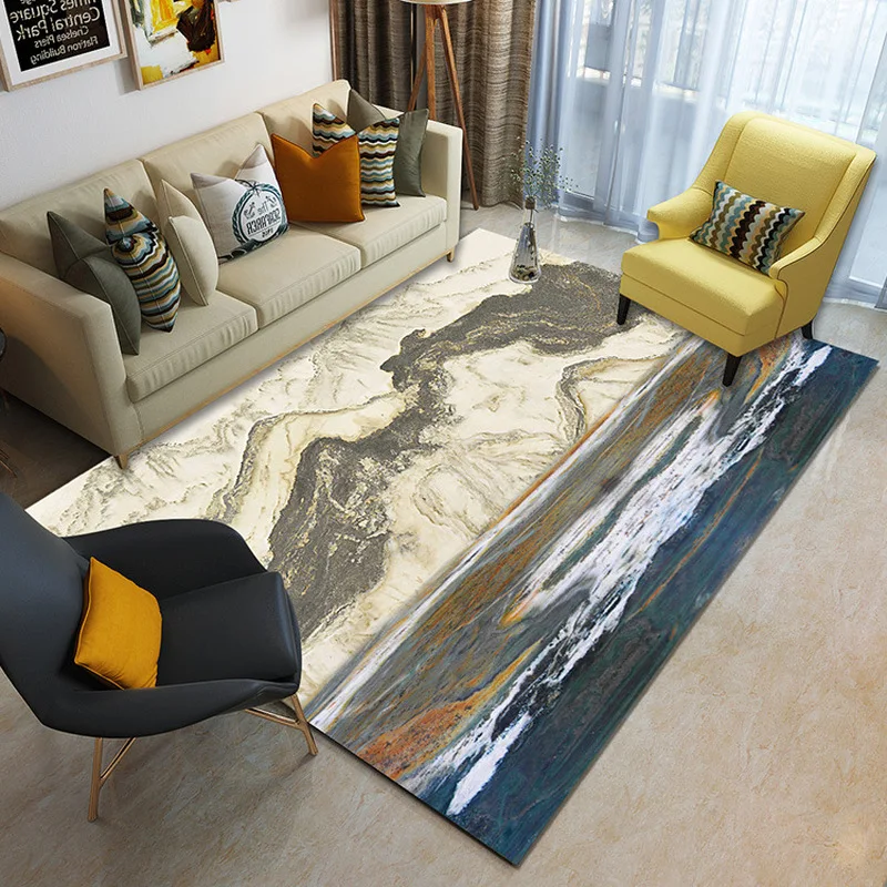 Креативный ковер в скандинавском стиле с геометрическим 3D принтом для гостиной, спальни, прикроватной тумбочки, журнальный столик, коврик для кабинета, столовой, креативный коврик