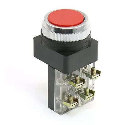 AC 250V 6A NO NC Momentary Push Button Red Round Flat Pushbutton Switch | Обустройство дома