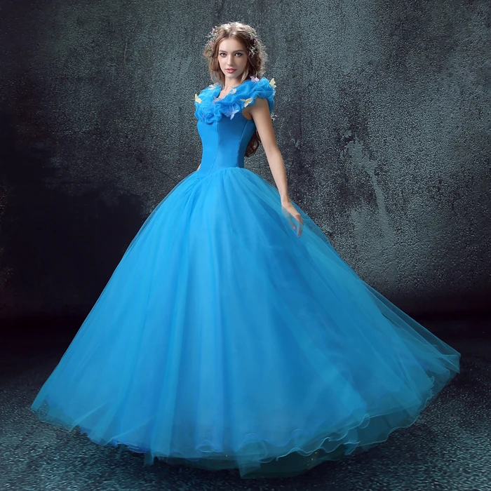 Blue Fantasy Fairy Tale Cinderella Same Paragraph Bride Evening Blue Fantasy Fairy Tale Cinderella Same Paragraph Bride Evening Dress 2016 Prom Gown Party Dresses Summer Ice Cream In From Weddings