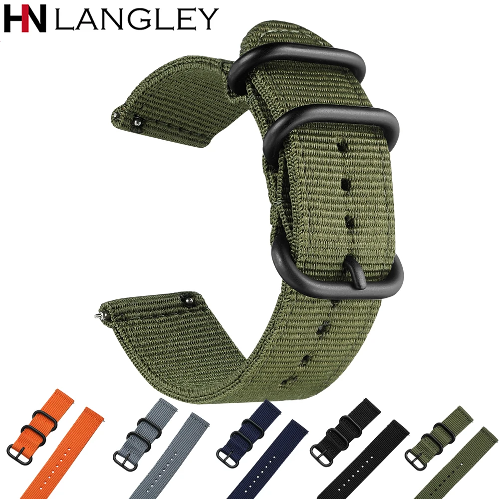 General Watch Band Sport Woven Nylon 24mm Universal Watch Band 22mm