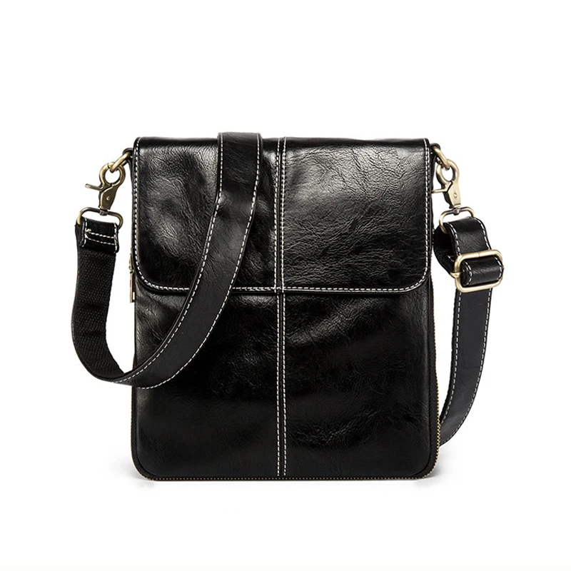 

2018 Genuine Leather Men Crossbody Bags Business Messenger Shoulder Handbags Fashion Small Male Leather Shoulder Bag Vintage