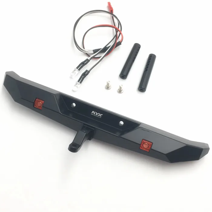 

1PC 1/10 Remote Control Car Rear Bumper Metal Anti Collision Bumper with LED Light for Rock Crawler TRX-4 Wrangler Upgrade Parts