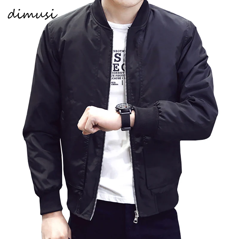 

DIMUSI Men's Bomber Jacket Spring Autumn Windbreaker Coats Mens Casual Solid Thin Jacket Male Brand Outerwear Clothing 4XL,TA117