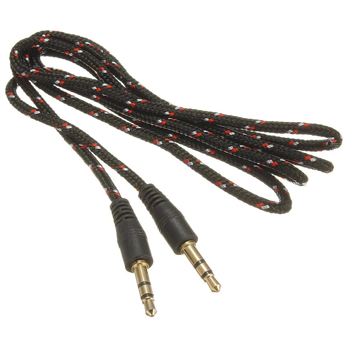 3.5mm AUX audio cable stereo jack black| |