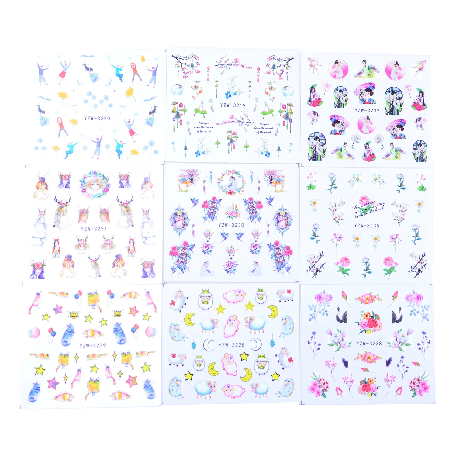 48 шт наклейки для нейл-арта DIY s украшения для спорта переводные наклейки для нейл-арта набор DIY очаровательные наклейки для маникюра дизайн