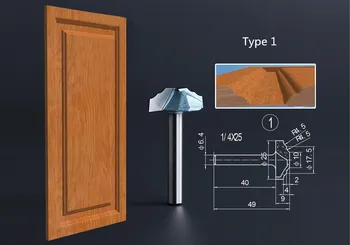 

1Pc Trimmer CNC Engraving Router Bit Woodworking Mill Cabinet Door Sheet Patterns Chamfer Carving Tool model 1