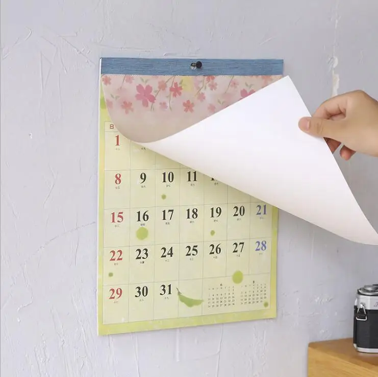 

New 2019 Creative sakura pigeon wall calendar Planner Agenda Organizer weekly to do list Daily Table Planner 2018.07~2019.12