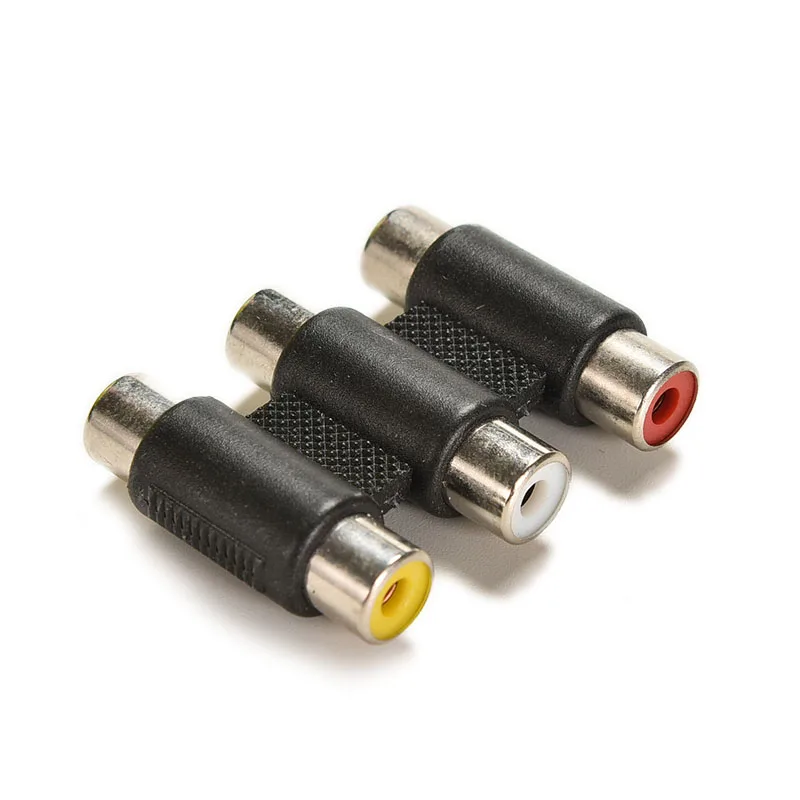 Струйное 1 ПК Аудио Видео разъем 3 RCA аудио видео переходник Mini 3RCA адаптер Мама