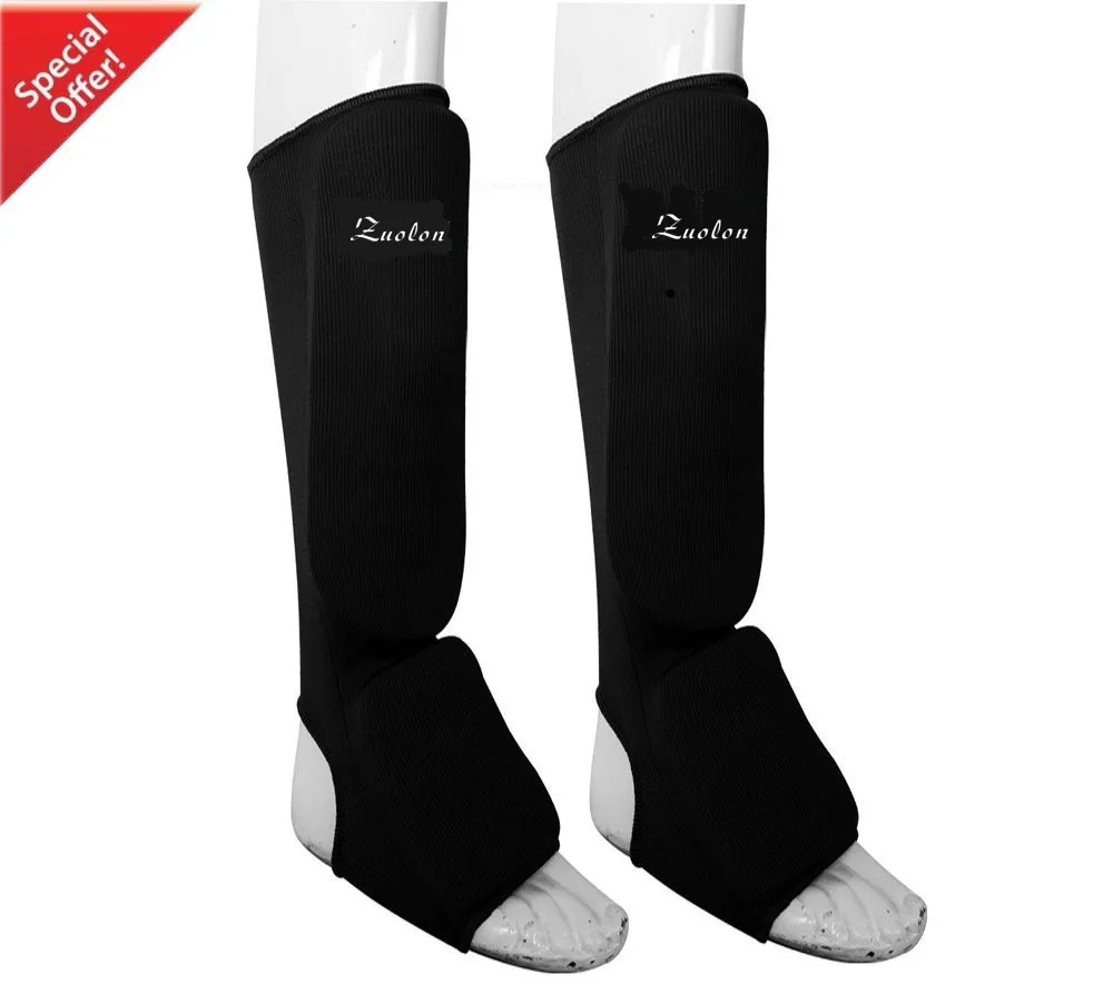 

MMA Muay Thai Shin Guards Instep Foam Pad Support Boxing Leg Guards Foot Protective Gear Kickboxing Black Blue Red White