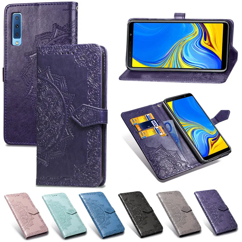 

For Fundas Samsung Galaxy A7 2018 Case Flip Leather Wallet Phone Cover on for Samsung A7 2018 A750F A750 SM-A750F A 7 2018 Cases