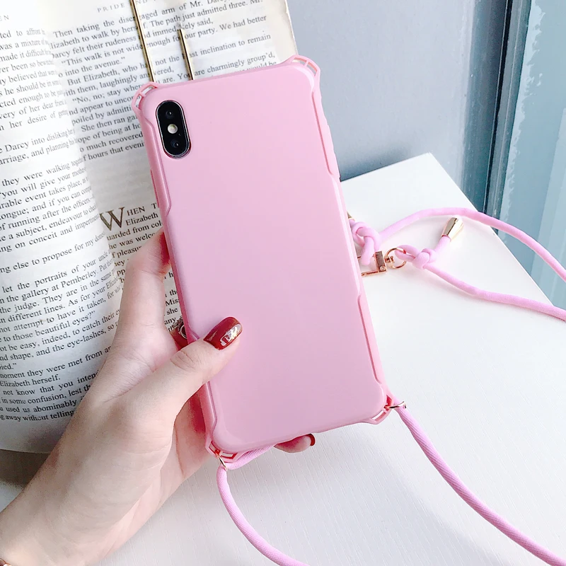 Простой Противоударный чехол карамельного цвета для iPhone SE 2020 11 Pro XS MAX X XR 8 7 6 S