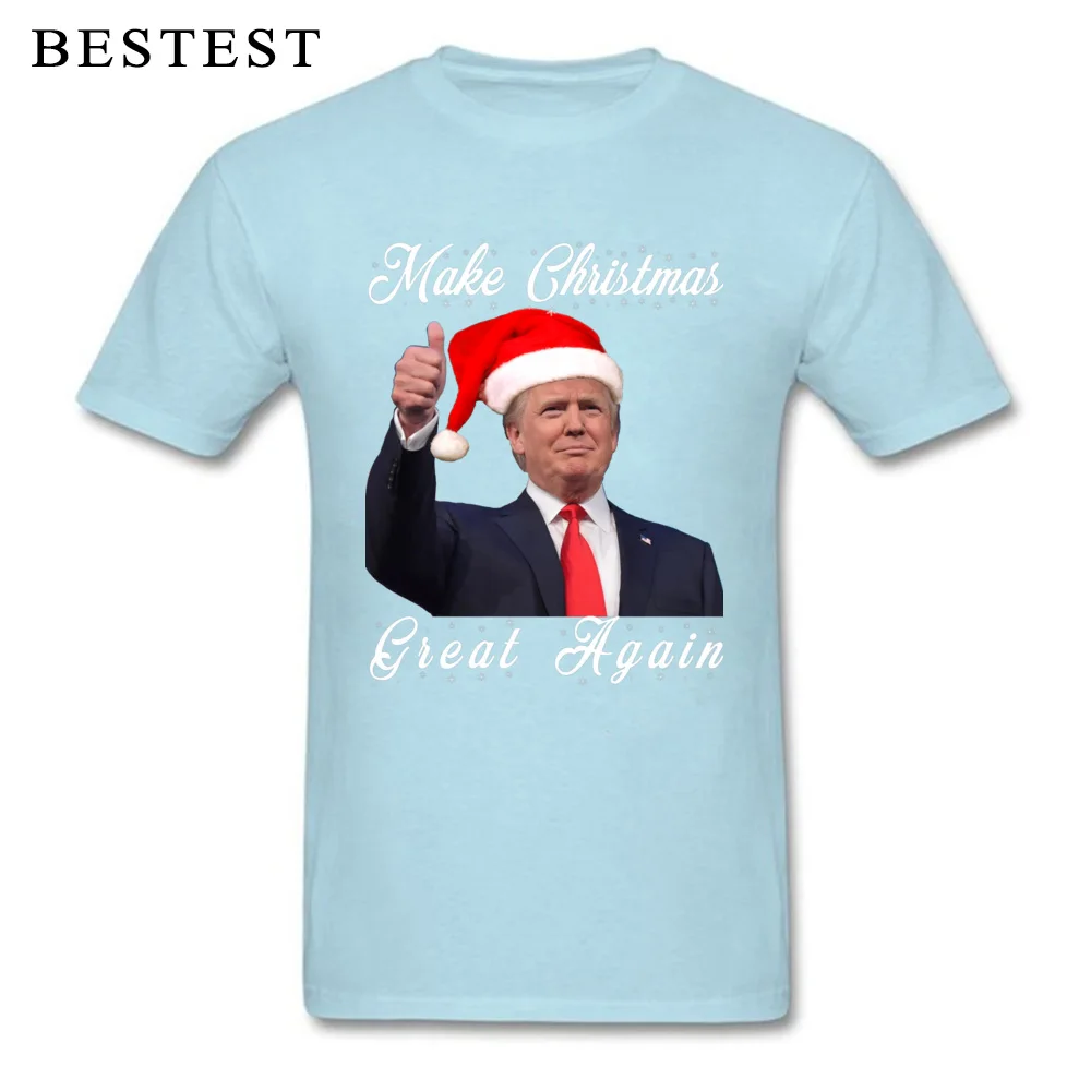 O Neck Fashionable 100% Cotton Fabric Mens T-Shirt Printed On Short Sleeve Tops T Shirt New Coming Family Tshirts Make ChristmasGreat Again Donald Trump Shirts 2151 light