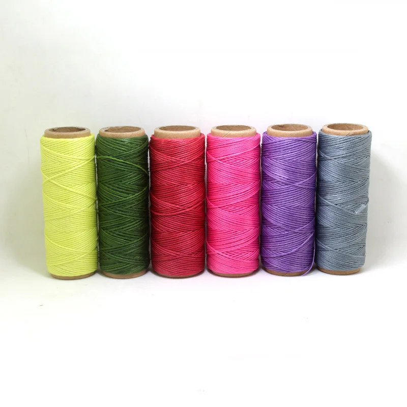 

50 Meters 1MM 210D Waxed Thread Polyester Cord String Strap Leather DIY Making Fabric Bracelet Necklace Sewing Thread 18 color