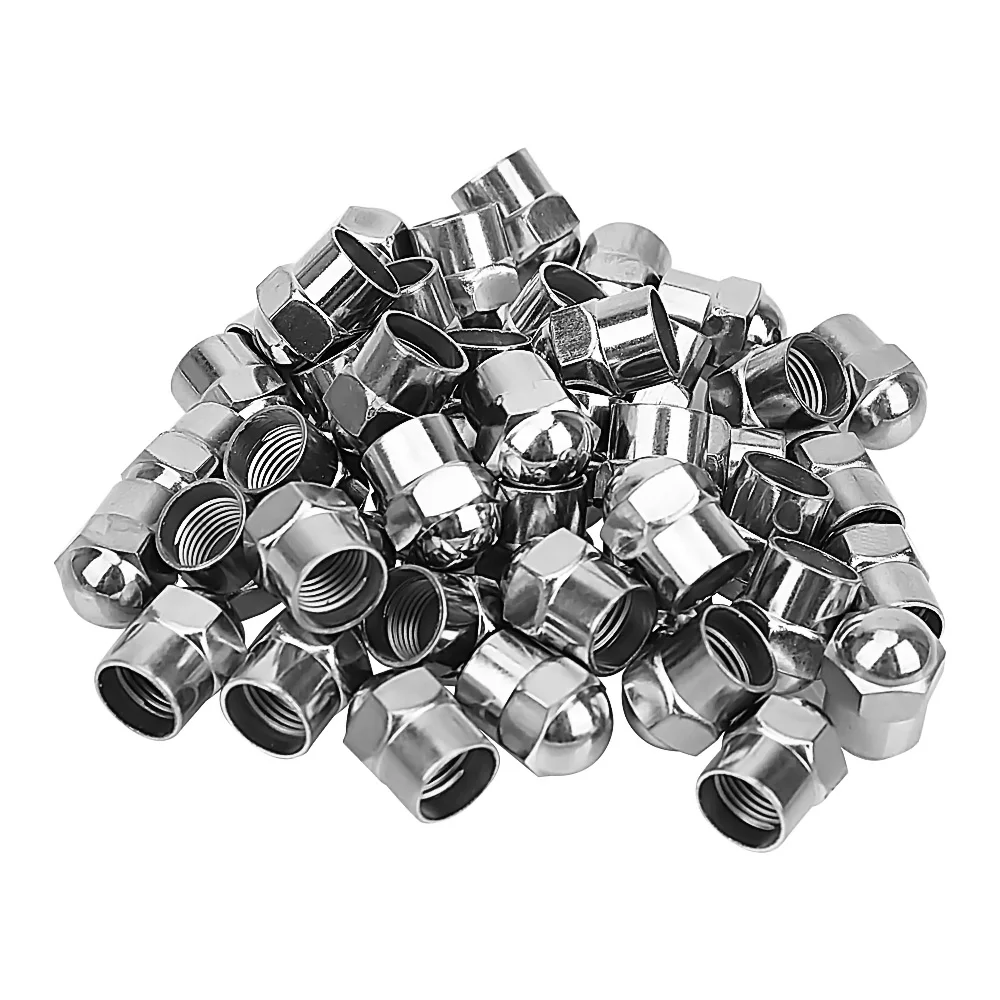 100Pcs Car Wheel Tire Valve Stem Cap Motorcycle Round Head Tyre Air