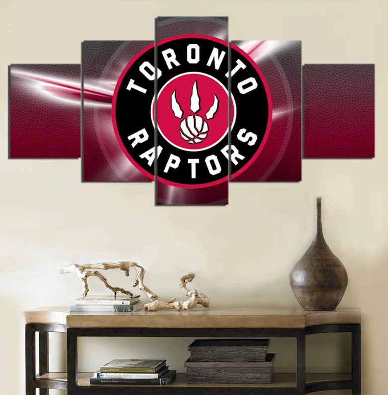 HD Print 5 pcs Toronto Raptors canvas wall art painting art Home Decor