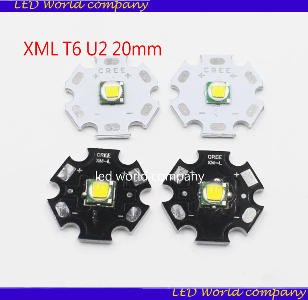 Hot Cree XLamp XML U2 10W LED Emitter White Color 20mm Star Base PCB 6000K