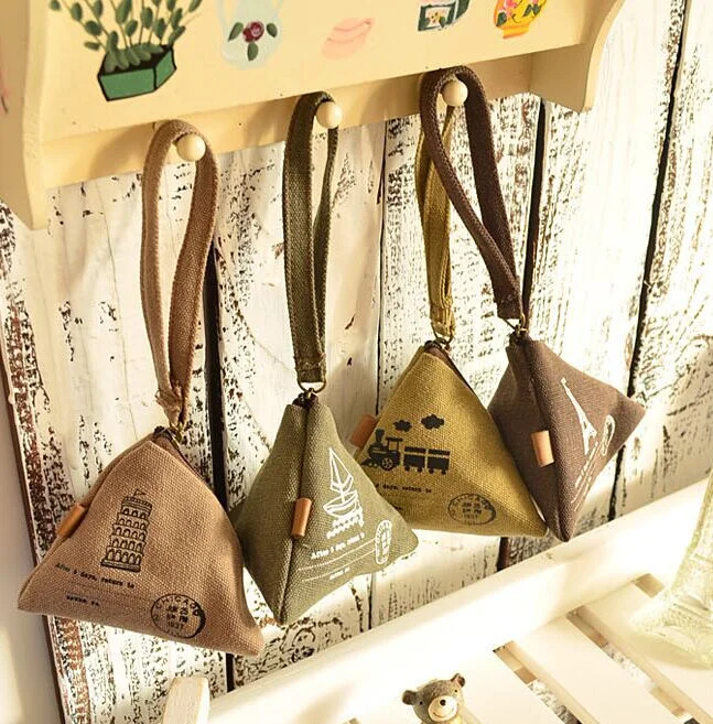 

Super Cute Little Rice Dumpling Model 4Designs - Hand Coin Wallet BAG ; 9CM Canvas Pocket Purse Pouch Women's Handbag KEY Wallet