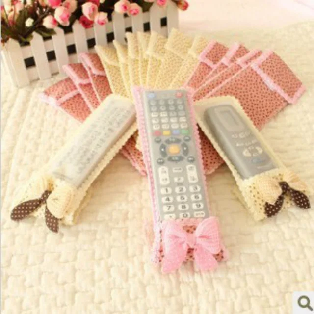 

TV remote controldust case Air conditioning remote control protection covers vanzlife stars bownot transparent cloth cover