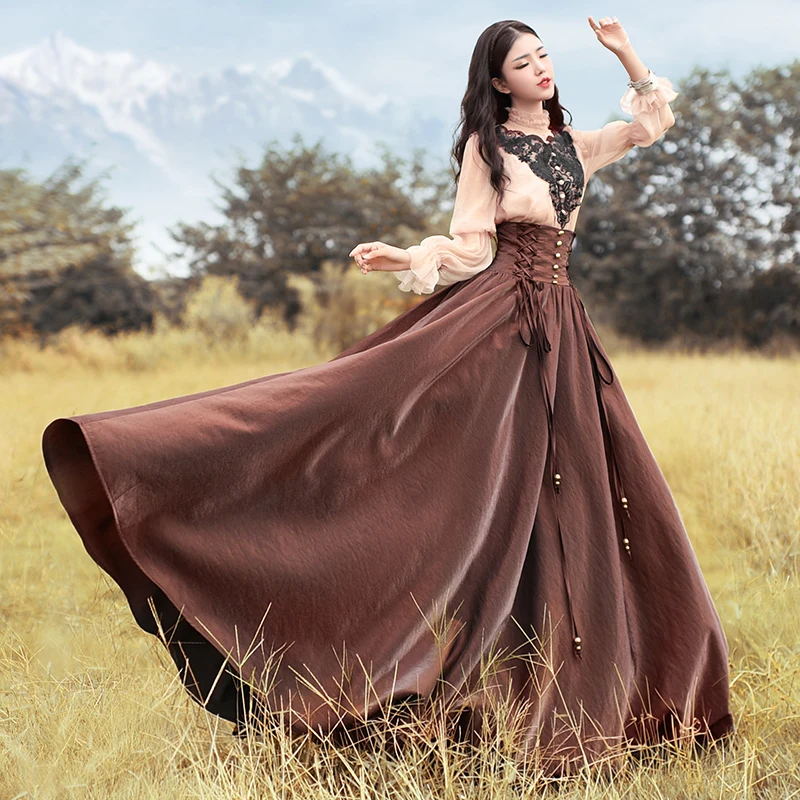 shirt long skirt dress