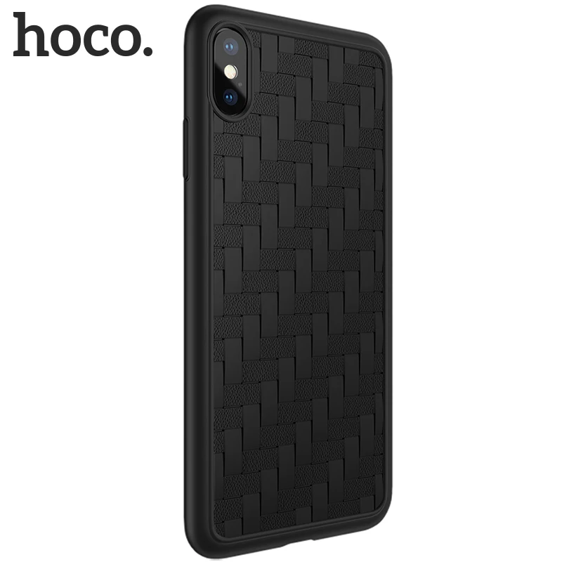 

HOCO Luxury Grid Weaving Case for iPhone Xs Max XR Soft Silicone TPU Case for iPhone Max Xs Apple X Cover