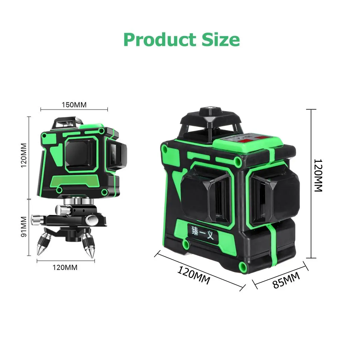 360 degree Rotation 12 Line 3D Green Light Laser Level Self-Leveling 1 Battery Indoor Outdoor Measuring Tool with Stroage Bag 360 degree Rotation 12 Line 3D Green Light Laser Level Self-Leveling 1 Battery Indoor Outdoor Measuring Tool with Stroage Bag