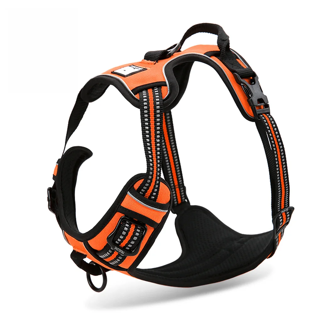 Image 3M Reflective Dog Harness Nylon Dogs Training Harness with Soft Padded Outdoor Adventure Pet Vest  For Medium Large Dog TLH5651