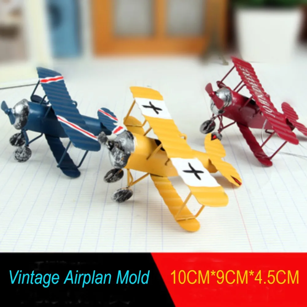 

3pcs/lot Vintage Metal Plane Model Iron Retro Airplane Decoration Crafts Figurines & Miniatures