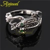 Ajojewel Brand Green Crystal Black Rhinestones Jumping Frog Rings Jewelry Fashion Animal Ring Size 7,8,9 ► Photo 3/5