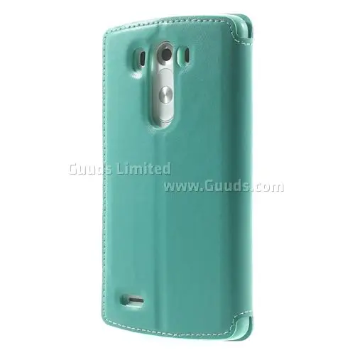 Roar Korea Noble Quick Circle Leather Flip Cover for LG G3 D850 D855 LS990 - Cyan