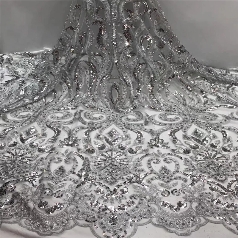 Cassiel серый кружевной ткани бусины цветочные для новобрачных Свадебное кружево
