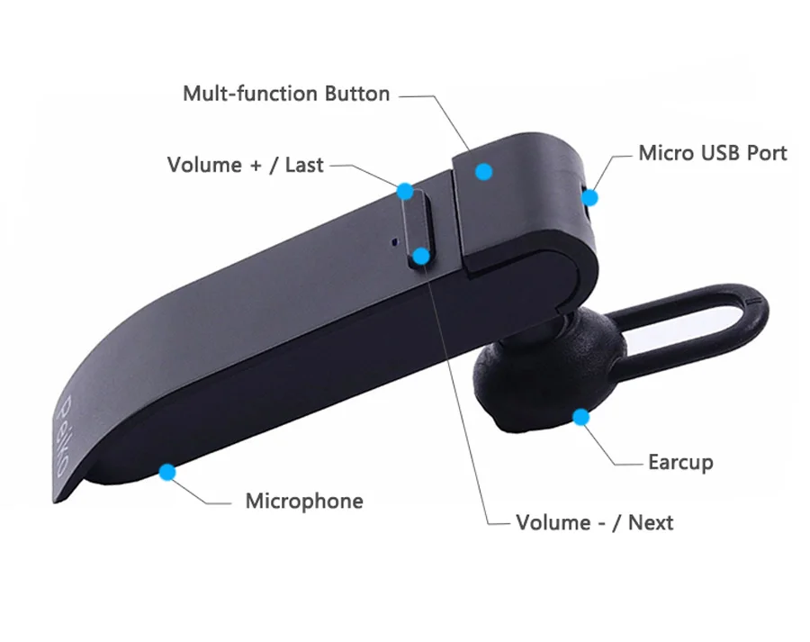 Bluetooth, Tradutor De Voz, Business Smart Car Handsfree Headset, 16 Idiomas
