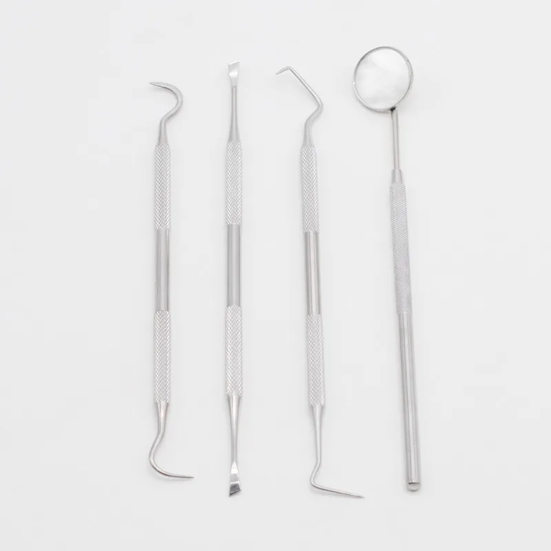 

1Set Dentistry Lab Stainless Steel Instruments Mirror Probe Scraper Tweezers Kit