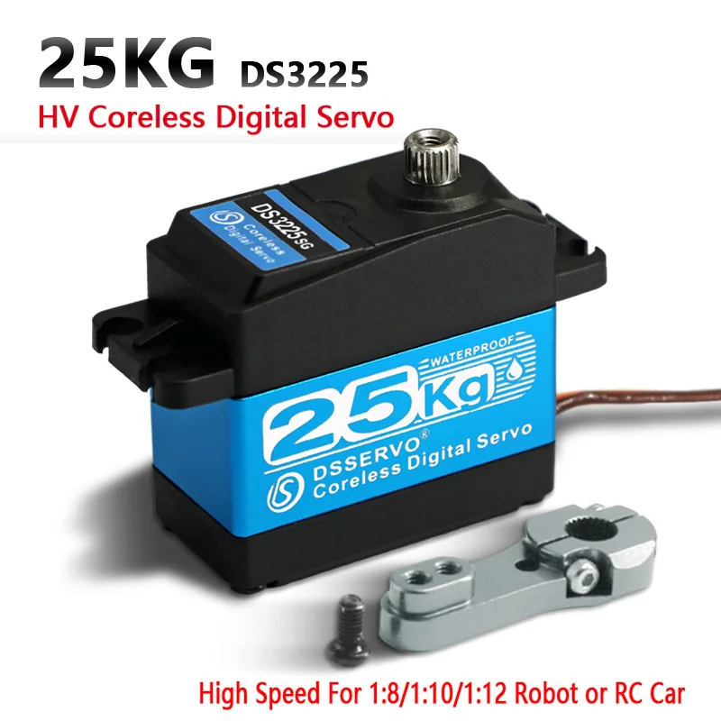Koop 1X DS3225 update servo 25KG full metal gear digitale servo baja servo Waterdichte servo voor baja cars + Gratis verzending